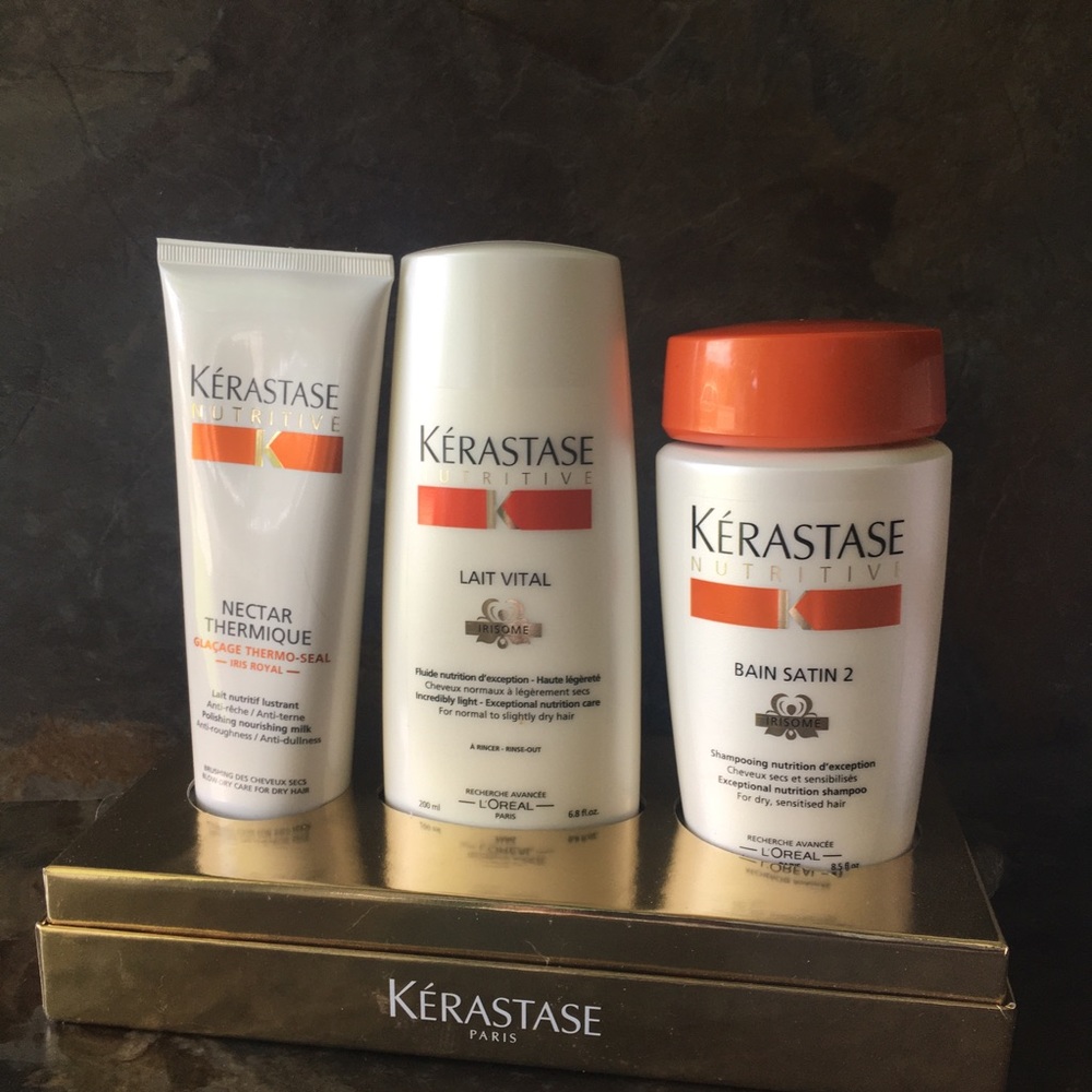 Kerastase Nutritive Hair set - Shampoo, Lait Vital conditioner , Thermique milk